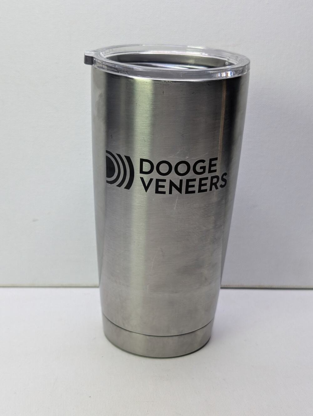 YETI Rambler Stainless Steel TumblerDooge Veneers Logo Silver Cup With Clear...